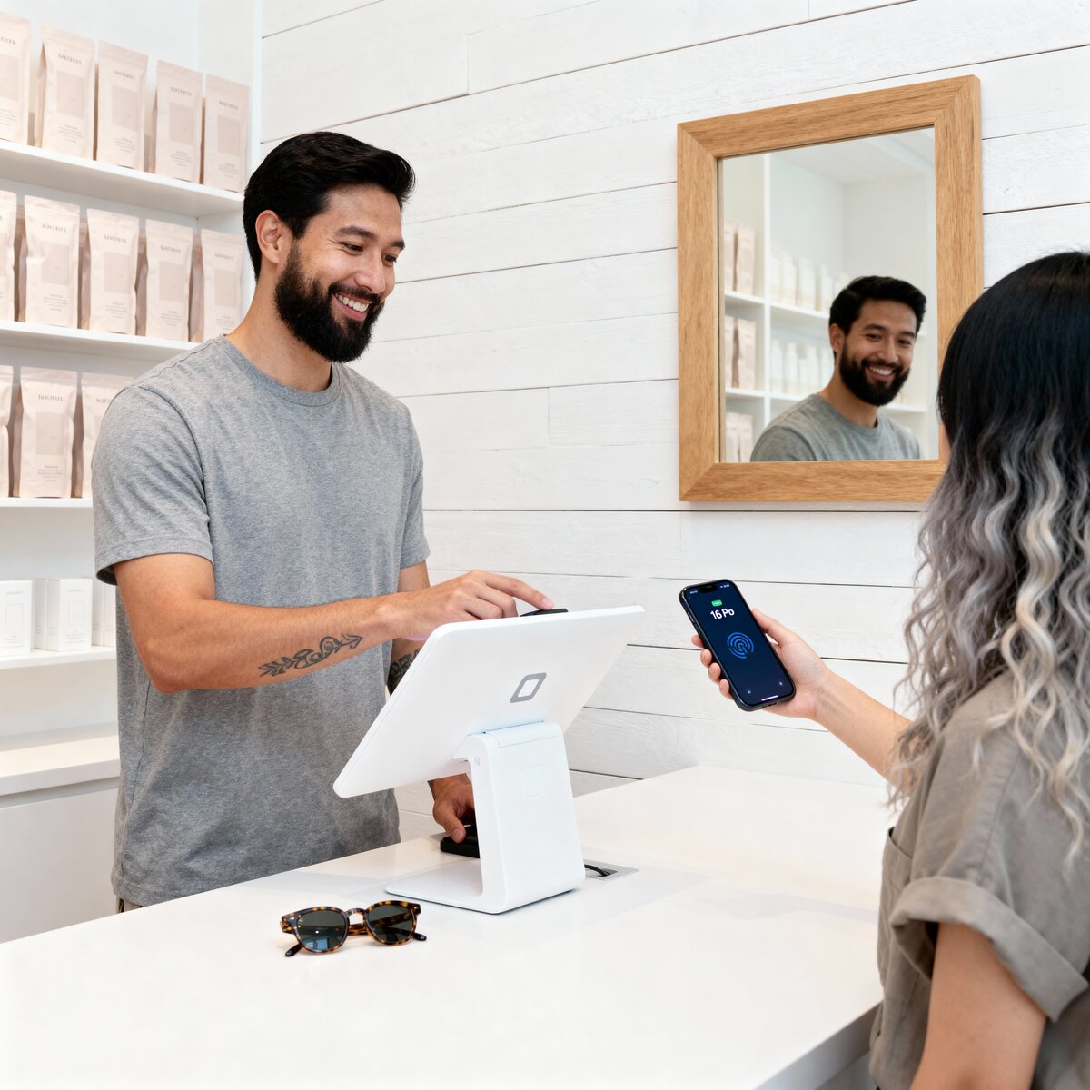 Vancouver business owner optimizing Google My Business profile on smartphone to attract more local customers
